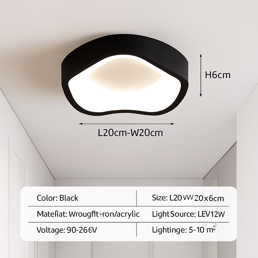Plafonnier led modernes pour décoration intérieure lumineuse Orson Rivage en Acrylique - Présence Décorative & Harmonie Intérieure