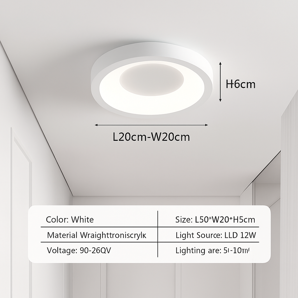 Plafonnier led modernes pour décoration intérieure lumineuse Orson Rivage en Acrylique - Présence Décorative & Harmonie Intérieure