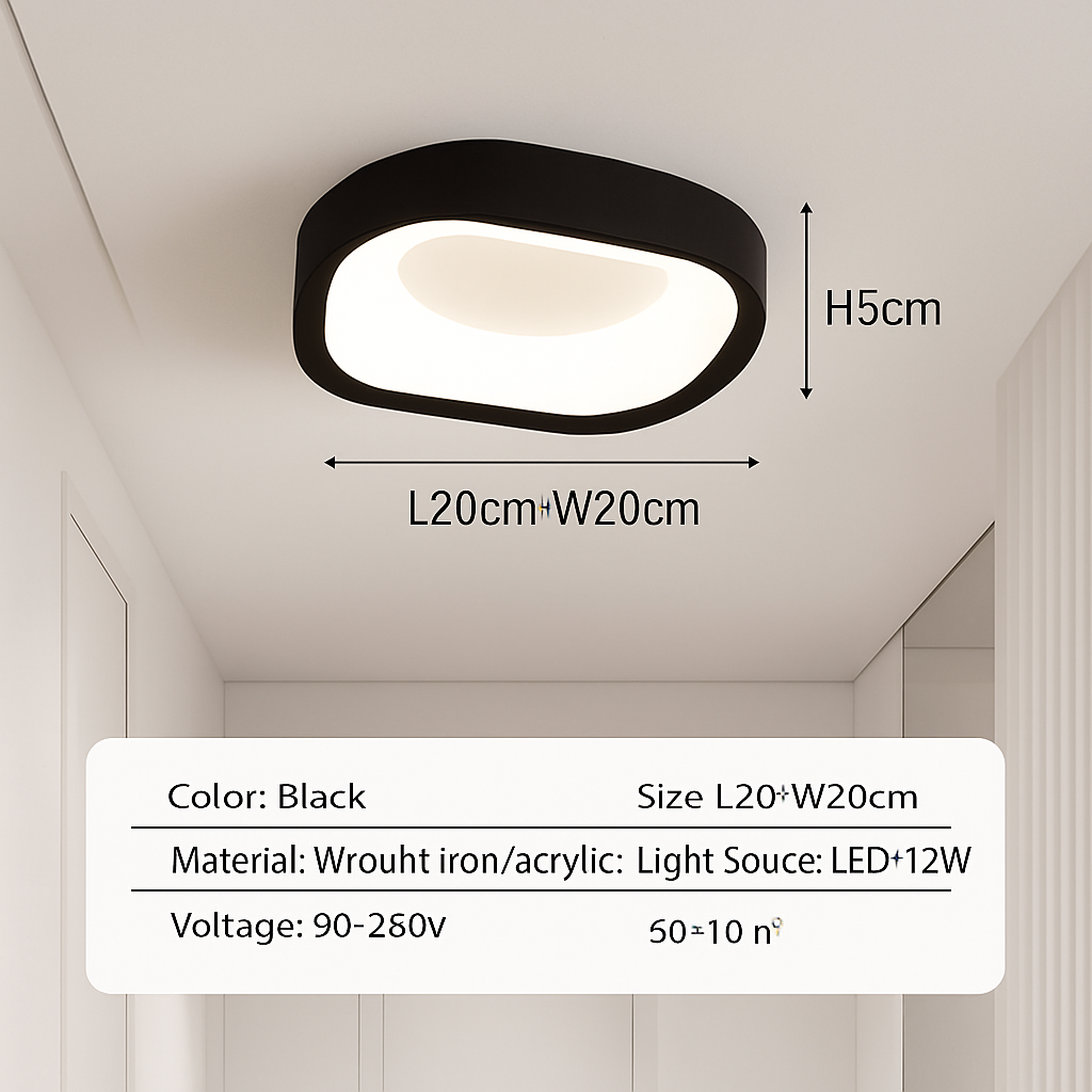 Plafonnier led modernes pour décoration intérieure lumineuse Orson Rivage en Acrylique - Présence Décorative & Harmonie Intérieure