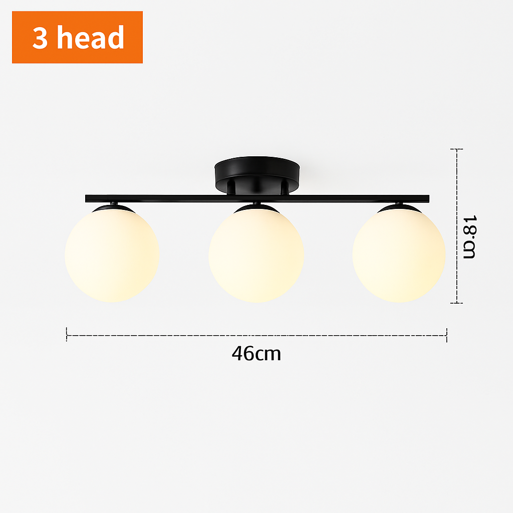 Plafonnier — LED nordique fer verre boule plafonniers couloir allée balcon cuisine Simple moderne créatif décor à la maison Lustre