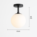 Plafonnier — LED nordique fer verre boule plafonniers couloir allée balcon cuisine Simple moderne créatif décor à la maison Lustre