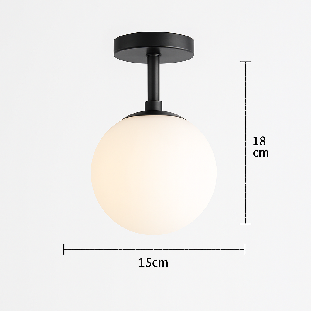 Plafonnier — LED nordique fer verre boule plafonniers couloir allée balcon cuisine Simple moderne créatif décor à la maison Lustre