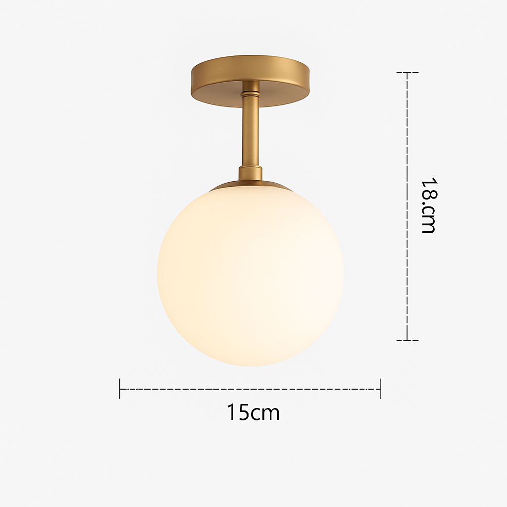 Plafonnier — LED nordique fer verre boule plafonniers couloir allée balcon cuisine Simple moderne créatif décor à la maison Lustre