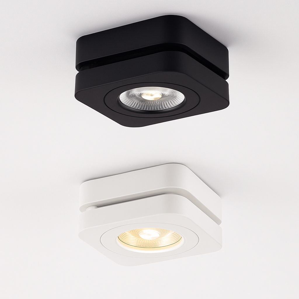 Plafonnier — LED Spot 360 degrés Rotation Downlights AC85-265V 7W 10W 12W 15W pliant COB LED Downlights monté en Surface