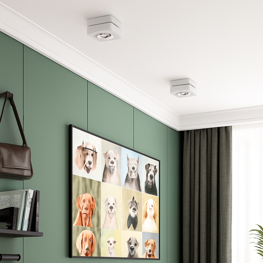 Plafonnier — LED Spot 360 degrés Rotation Downlights AC85-265V 7W 10W 12W 15W pliant COB LED Downlights monté en Surface