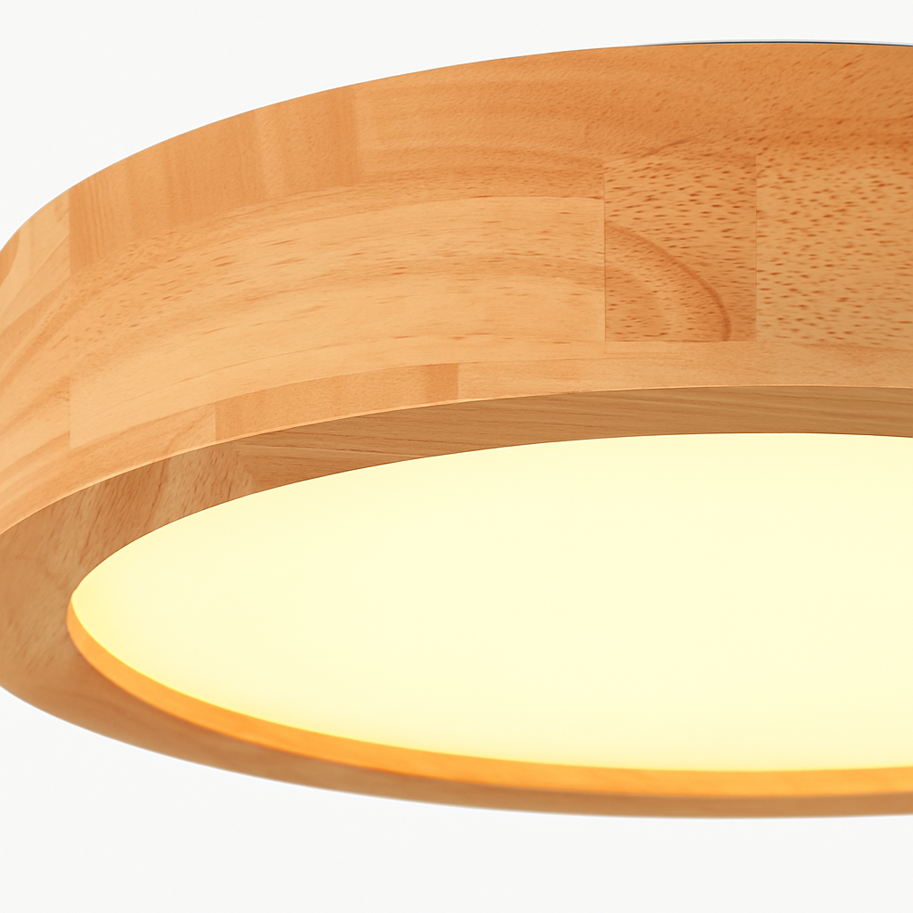 Plafonnier — Ronds simples chambre LED plafonniers lampe en bois décor à la maison Lampen nordique couloir étude cuisine salle à manger lampe