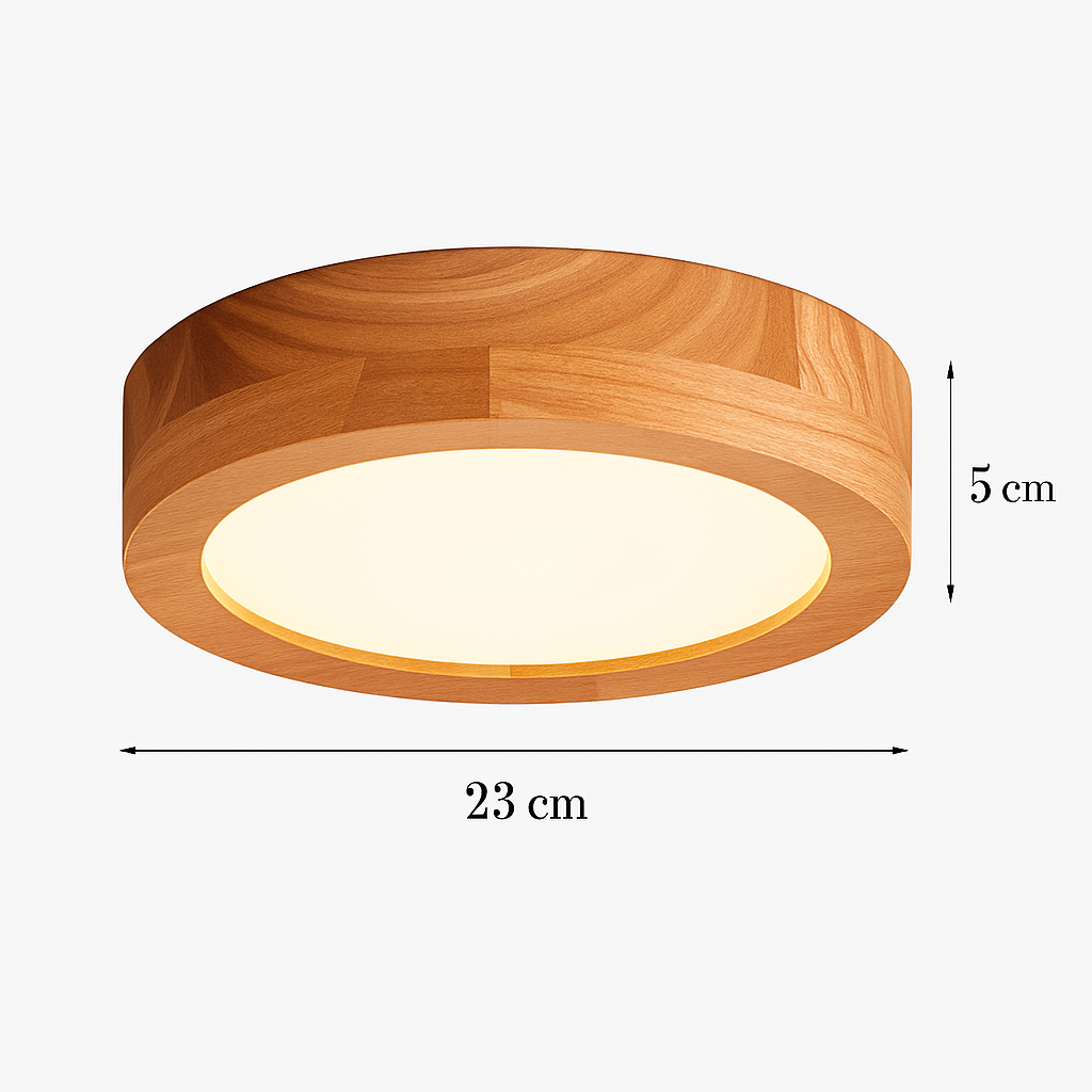 Plafonnier — Ronds simples chambre LED plafonniers lampe en bois décor à la maison Lampen nordique couloir étude cuisine salle à manger lampe