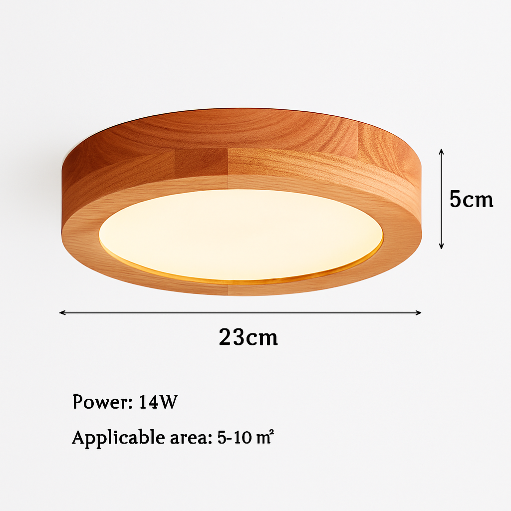 Plafonnier — Ronds simples chambre LED plafonniers lampe en bois décor à la maison Lampen nordique couloir étude cuisine salle à manger lampe