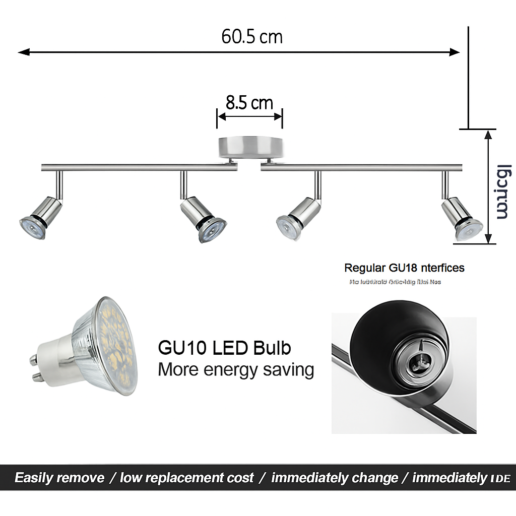 Plafonnier rotatifs angle réglable avec ampoule led pour éclairage spot Iris Sillage en Aluminium - Lignes Dessinées & Décor Raffiné