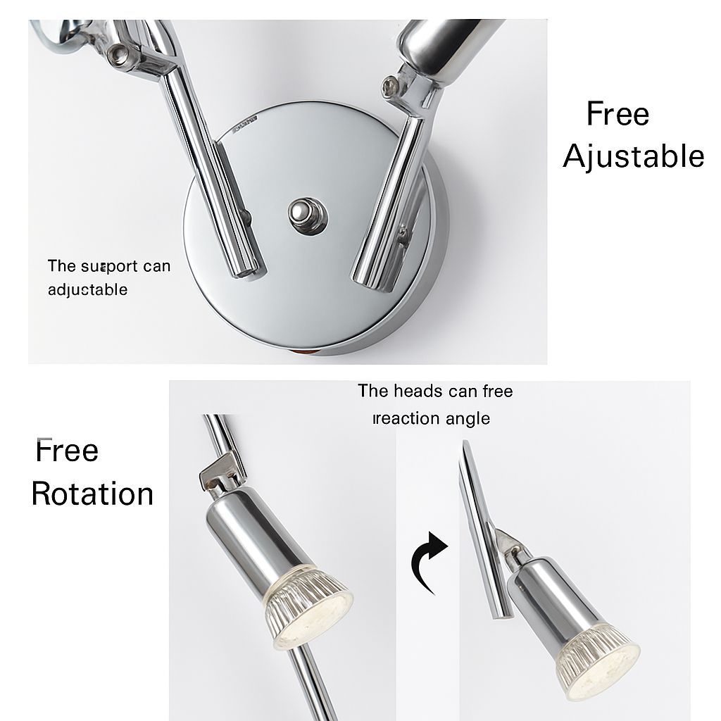 Plafonnier rotatifs angle réglable avec ampoule led pour éclairage spot Iris Sillage en Aluminium - Lignes Dessinées & Décor Raffiné