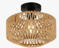 Plafonnier — Rotin E27 Ampoules Lustre Luminaire Tissé À La Main Lampe Celing Lampe Encastrée Pour Couloir Chambre Cuisine