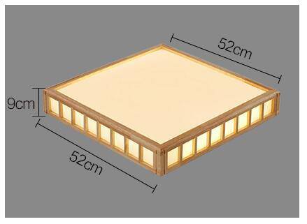 Plafonnier — LED carré style japonais Tatami