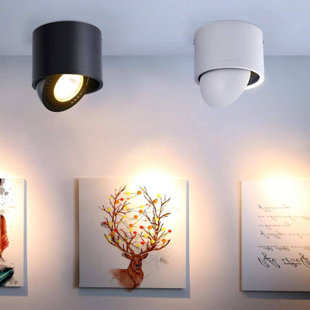 Spot à LED dirigeable Mounted Isidore Belvédère en Aluminium - Lignes Dessinées & Décor Raffiné
