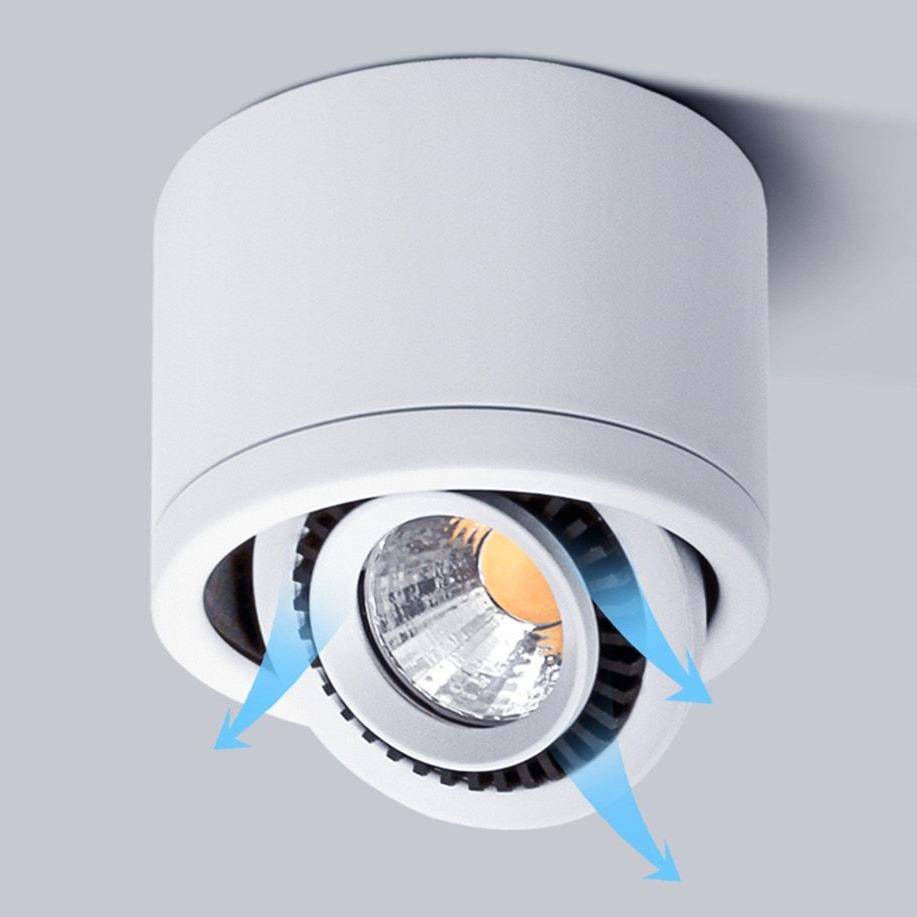 Spot à LED dirigeable Mounted Isidore Belvédère en Aluminium - Lignes Dessinées & Décor Raffiné