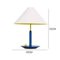 Lampe à poser moderne LED avec abat-jour conique blanc