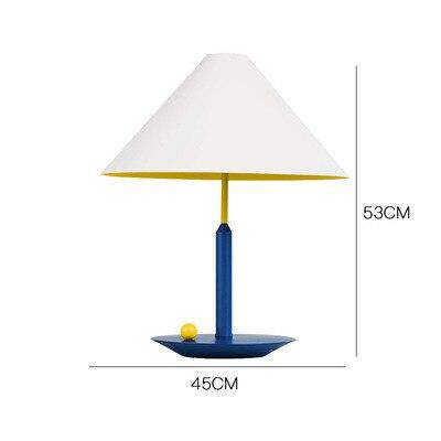 Lampe à poser moderne LED avec abat-jour conique blanc