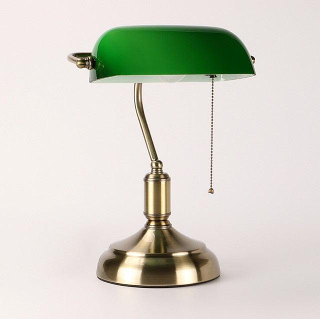 Lampe de Banquier Verte Yuna Échappée en Métal - Simplicité & Caractère au Quotidien