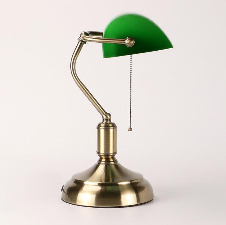Lampe de Banquier Verte Yuna Échappée en Métal - Simplicité & Caractère au Quotidien