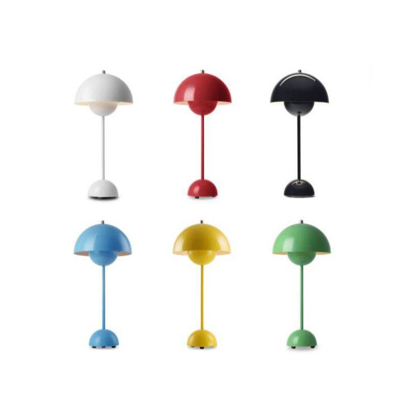 Lampe de chevet à LED colorée avec abat-jour en métal Study