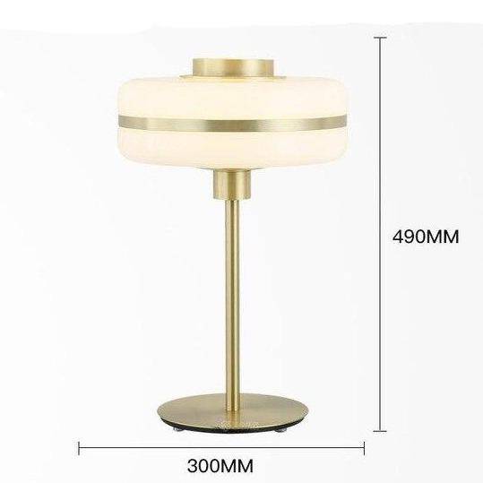 Lampe de chevet moderne LED aux formes arrondies et pied doré Hotel
