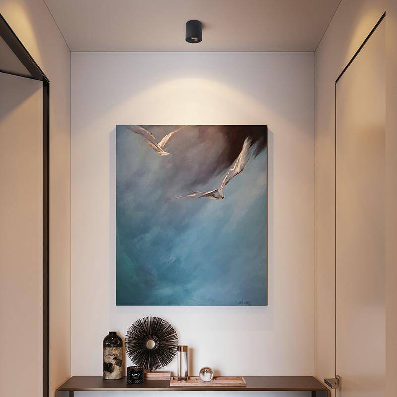 Spot design à LED cylindre en métal style Loft Armand Murmure - Lignes Graphiques & Décor Structuré