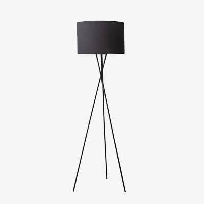 Abat-jour — Design LED tripod avec abat-jour en tissu noir ou blanc