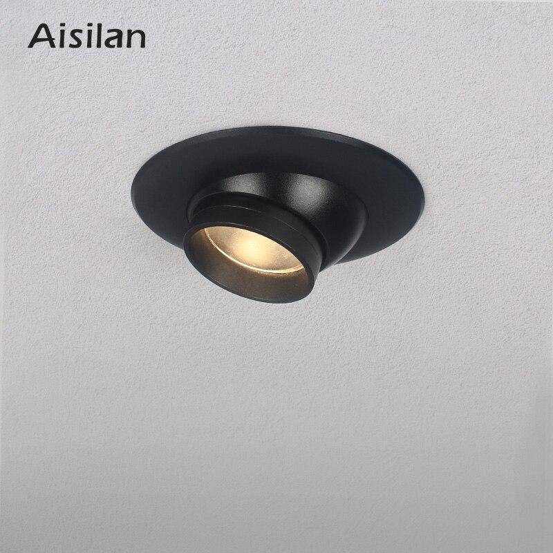 Spot moderne à LED semi-encastré noir avec zoom Armand Éclaircie - Une Note Actuelle dans le Décor