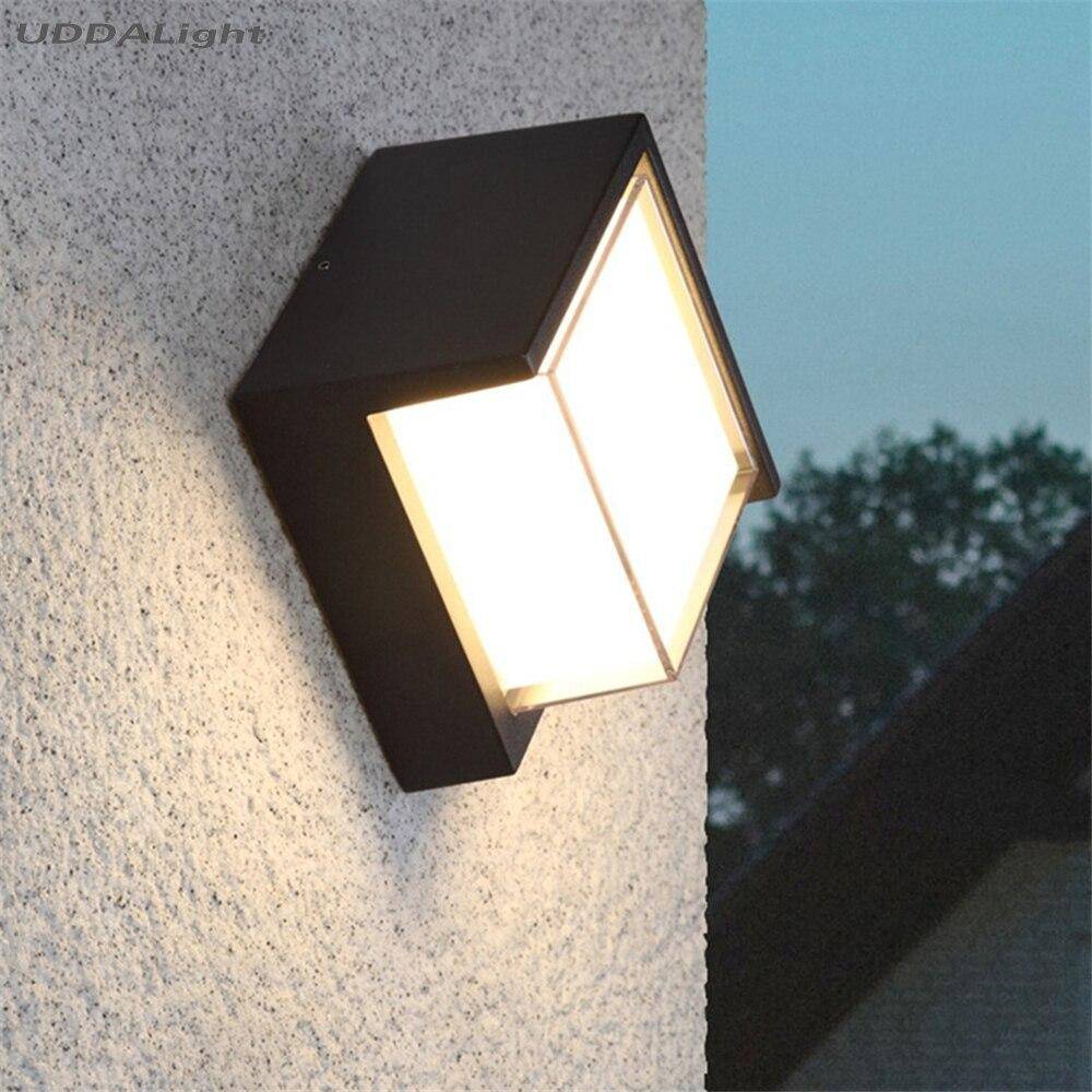 Applique murale — Extérieur LED ronde noire Porch