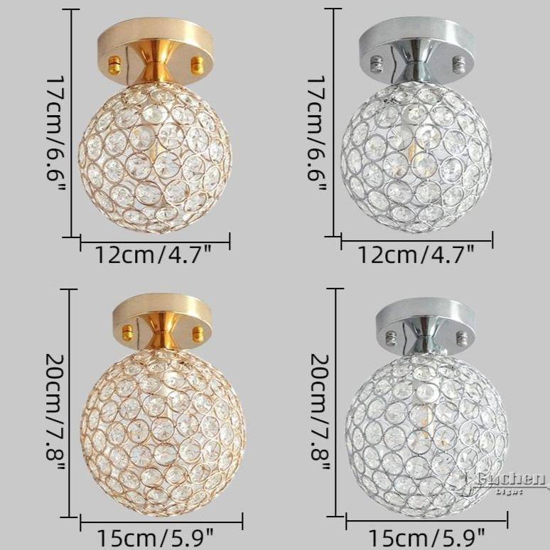 Plafonnier design LED en forme sphérique métal Palaos Romane Quintette - Lignes Dessinées & Décor Raffiné