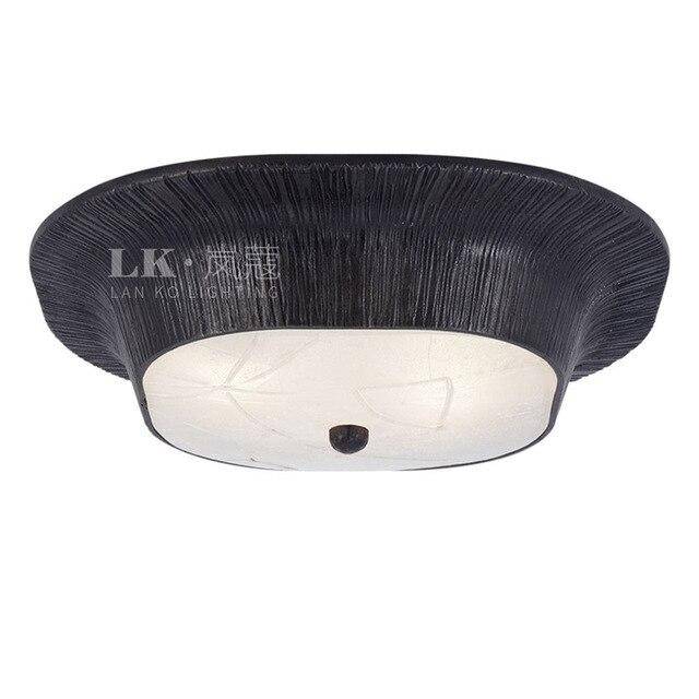 Plafonnier — Design LED en métal doré style rétro