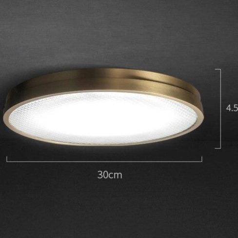 Plafonnier design LED arrondi ultra fin et doré Loft Alix Interlude en Cuivre - Une Présence Décorative Raffinée