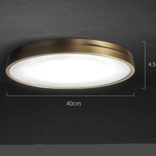 Plafonnier design LED arrondi ultra fin et doré Loft Alix Interlude en Cuivre - Une Présence Décorative Raffinée