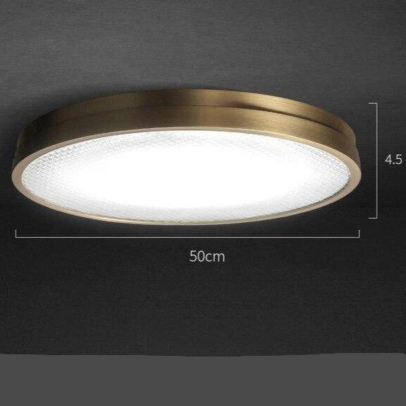Plafonnier design LED arrondi ultra fin et doré Loft Alix Interlude en Cuivre - Une Présence Décorative Raffinée