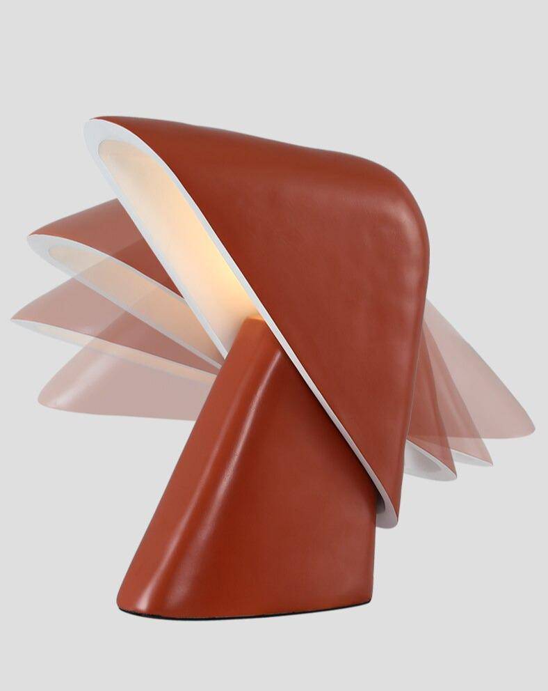Lampe à poser design LED avec abat-jour triangulaire coloré Luxury