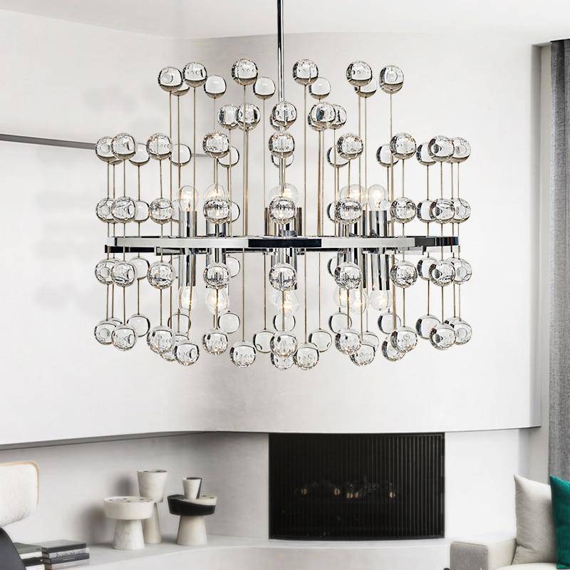 Lustre — Design LED avec boules crystal style Art