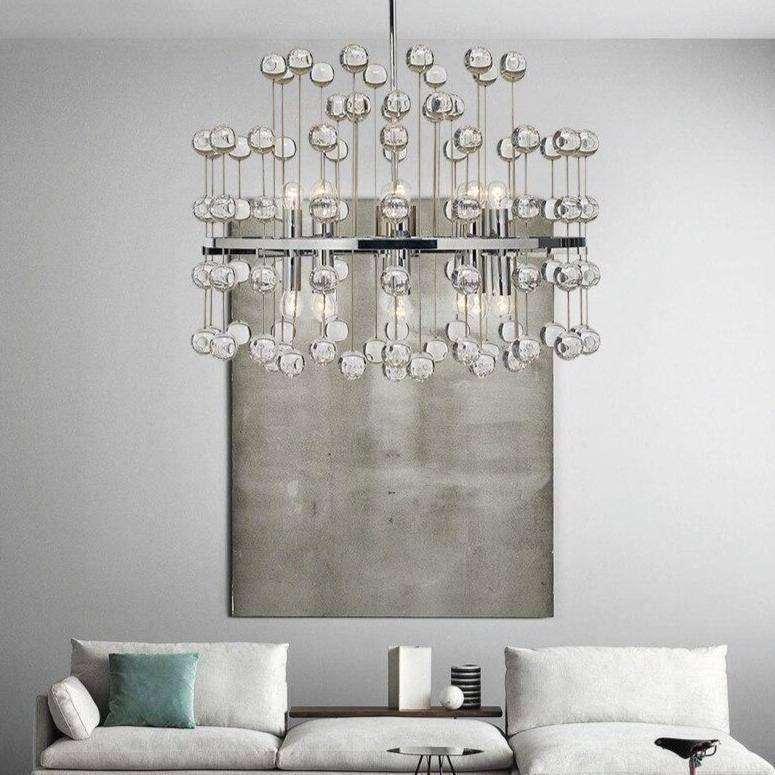 Lustre — Design LED avec boules crystal style Art