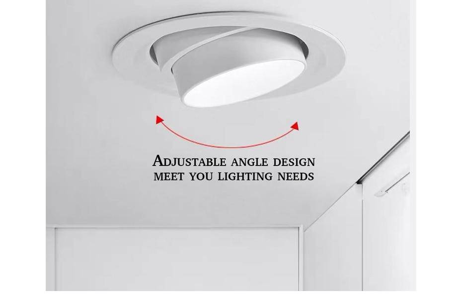Spot encastré rond LED orientable style Loft Cyprien Éclaircie - Une Silhouette Tout en Rondeur