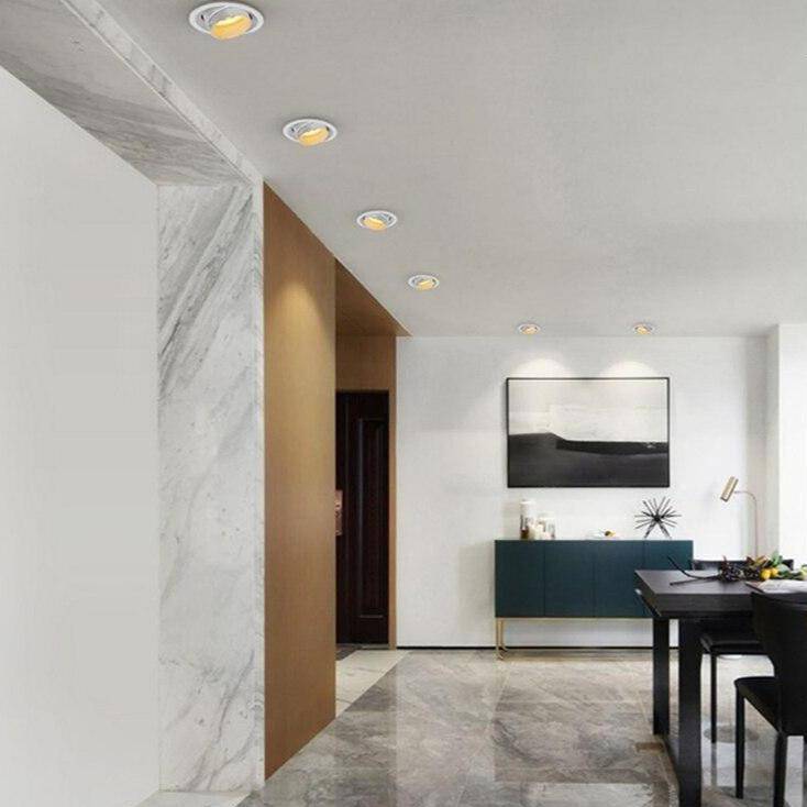 Spot encastré rond LED orientable style Loft Cyprien Éclaircie - Une Silhouette Tout en Rondeur