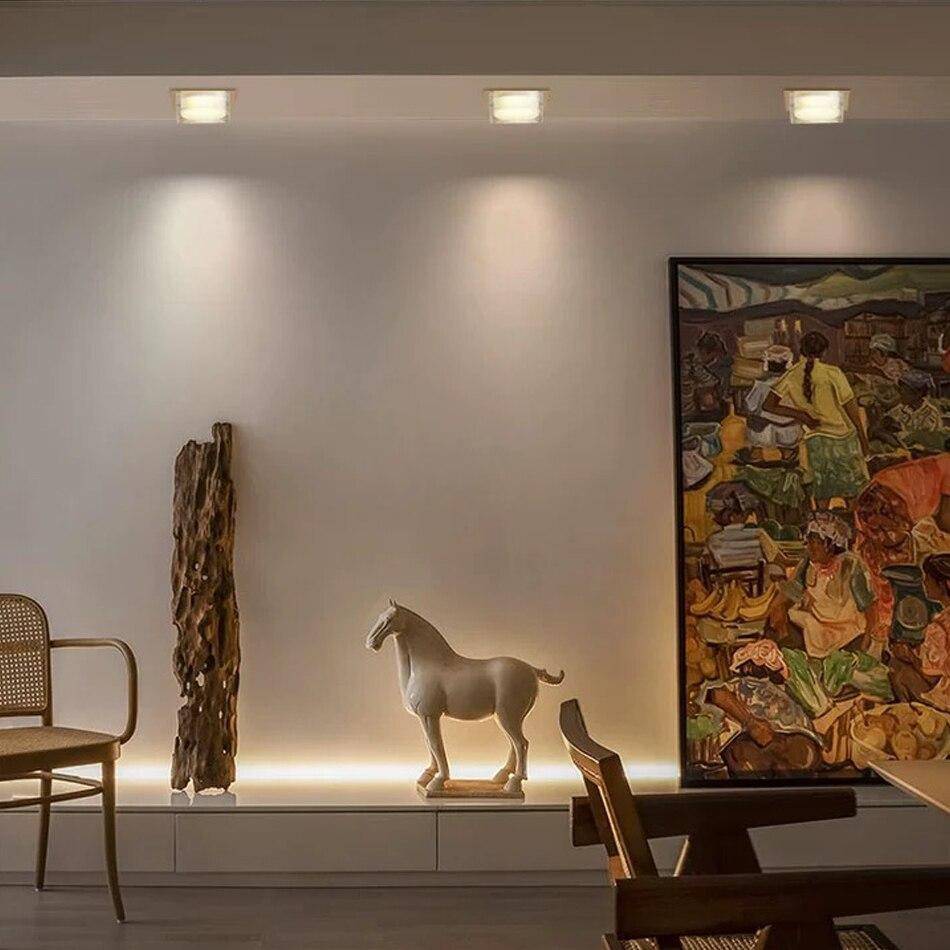 Spot design carré LED style chromé Bérénice Éveil - Un Accent Géométrique Raffiné