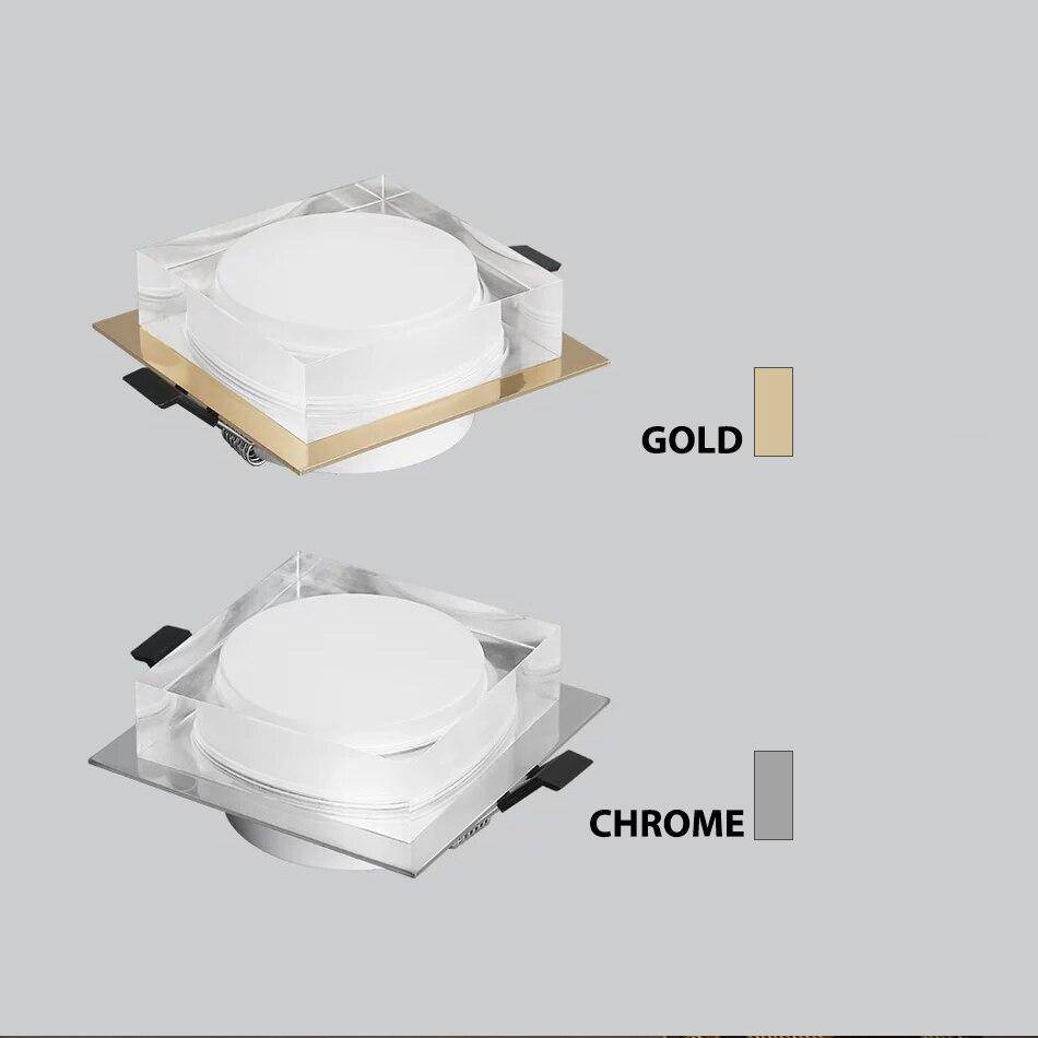 Spot design carré LED style chromé Bérénice Éveil - Un Accent Géométrique Raffiné