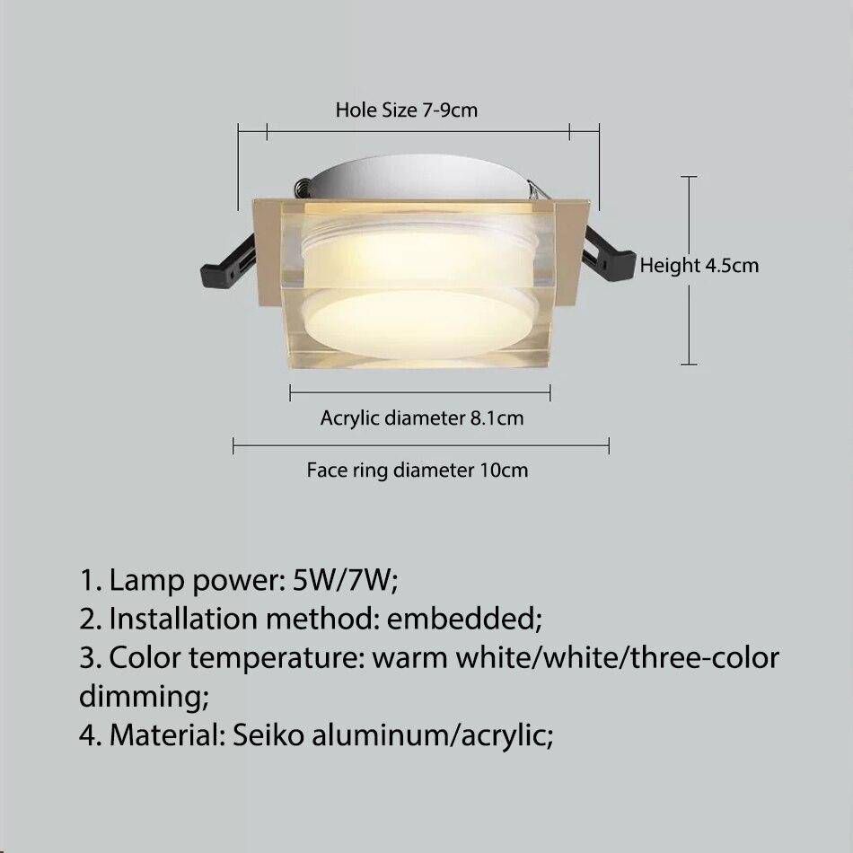 Spot design carré LED style chromé Bérénice Éveil - Un Accent Géométrique Raffiné