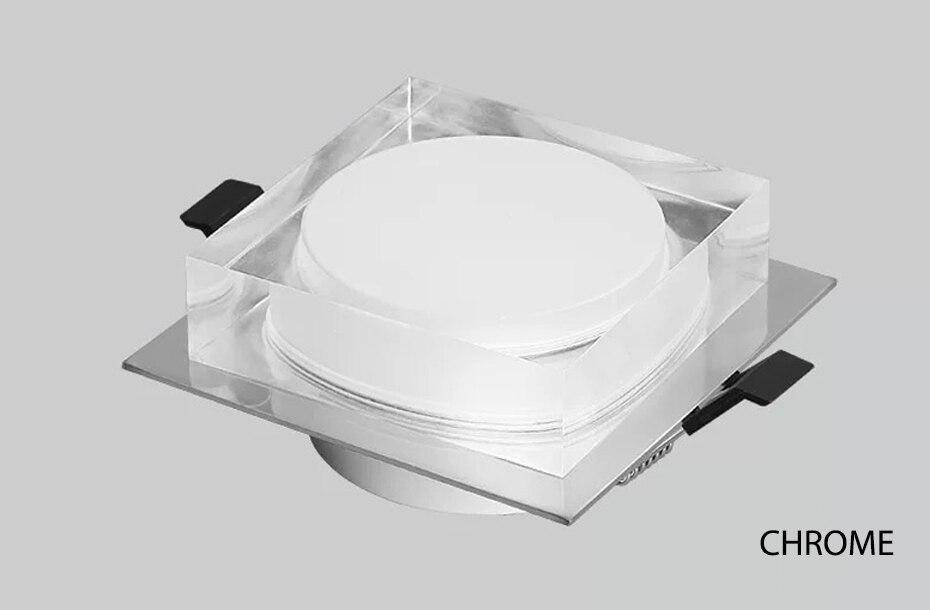 Spot design carré LED style chromé Bérénice Éveil - Un Accent Géométrique Raffiné