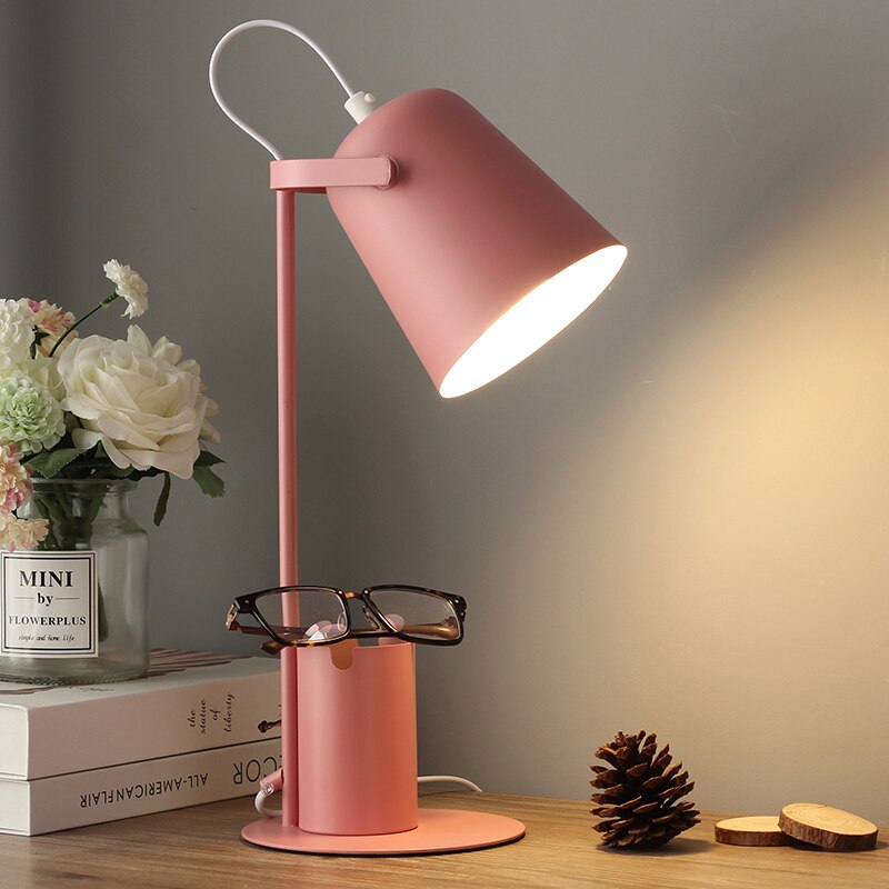 Lampe à poser LED avec porte-stylos incorporé coloré Ninal