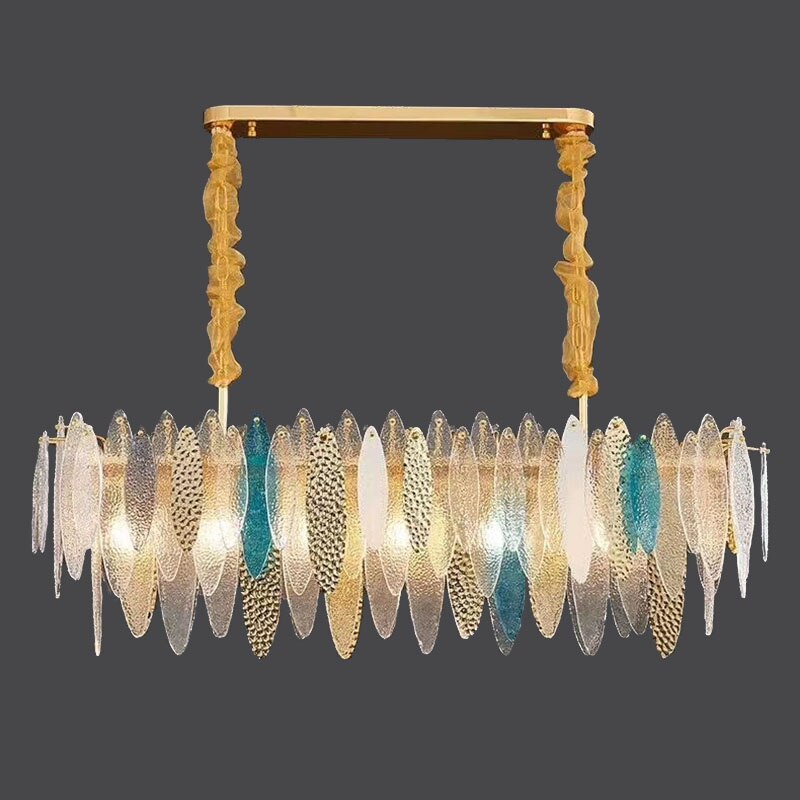 Lustre — Moderne avec lames en verre luxury Valentina