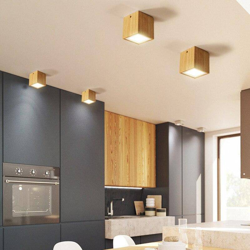 Spot design à LED en bois style Loft Olympe Aquarelle - Une Touche Naturelle dans le Décor