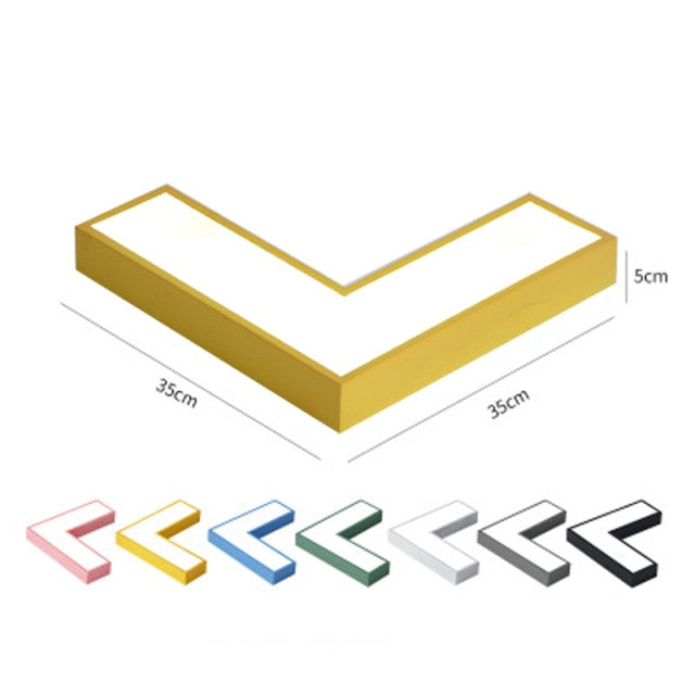 Plafonnier design LED angle droit Arrow Césarine Auréole en Métal - Lignes Dessinées & Décor Raffiné