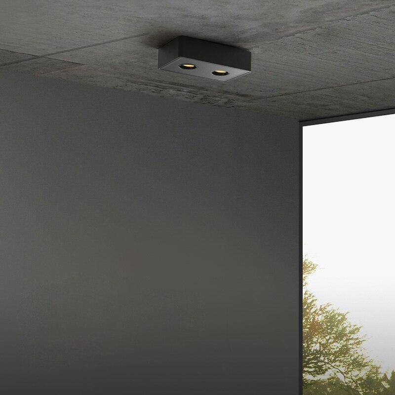 Spot rectangulaire moderne LED double Hector Nuance - Un Accent Géométrique Raffiné