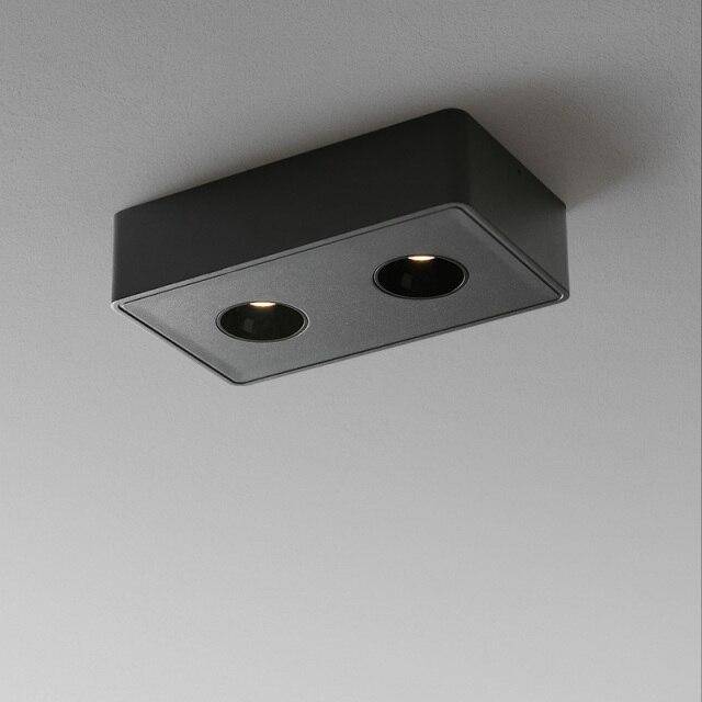Spot rectangulaire moderne LED double Hector Nuance - Un Accent Géométrique Raffiné