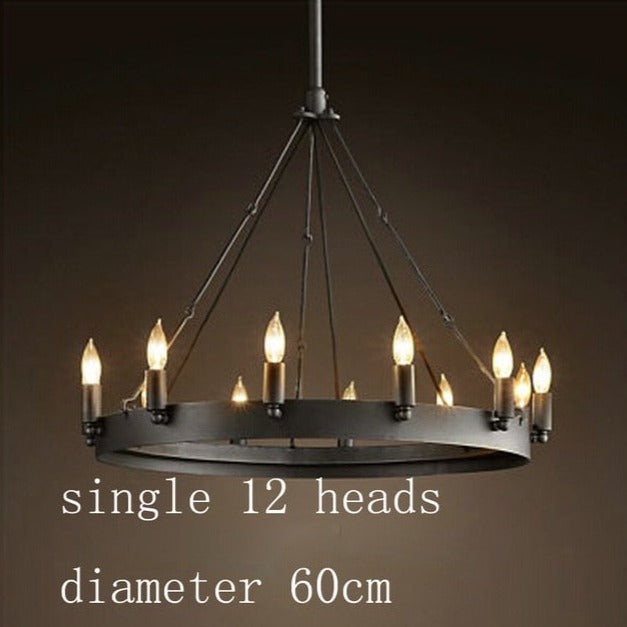 Lustre — Vintage avec anneau en métal noir luxury Boris