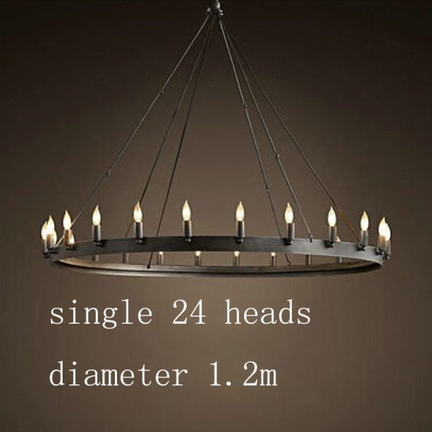 Lustre — Vintage avec anneau en métal noir luxury Boris
